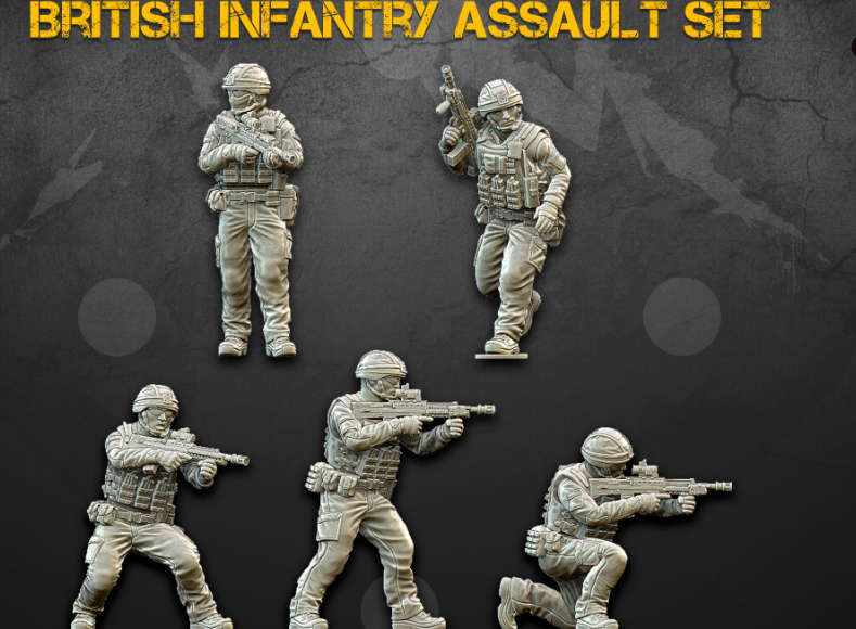 28mm Modern Britiish Infantry Assault Set