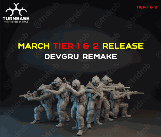 28mm Modern US Special Forces DEVGRU miniature wargaming resin unpainted set of 6 models