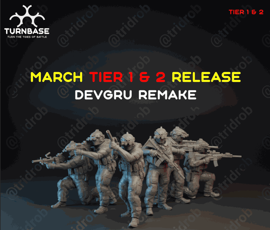 28mm Modern US Special Forces resin miniatures set of 6 unpainted wargaming figures with scars