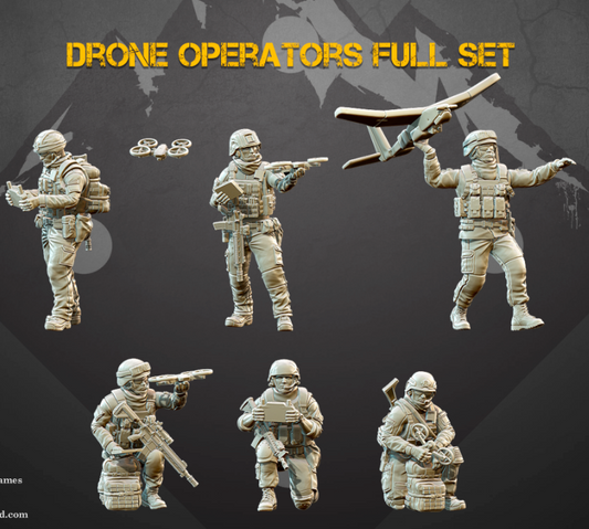 28mm Modern Drone Operators Full Set