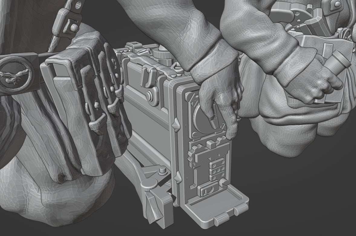 28mm WW2 German Fallschirmjager Radio Operators