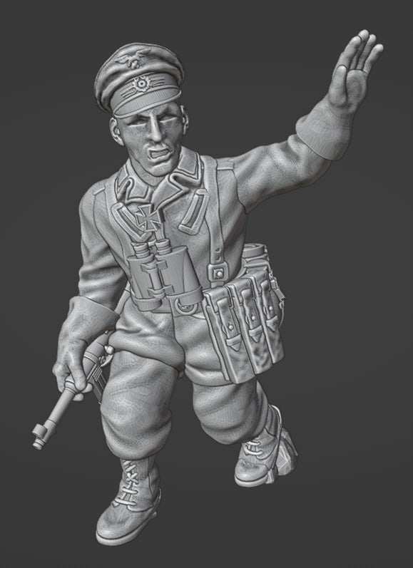 28mm German Fallschirmjager Officer 2