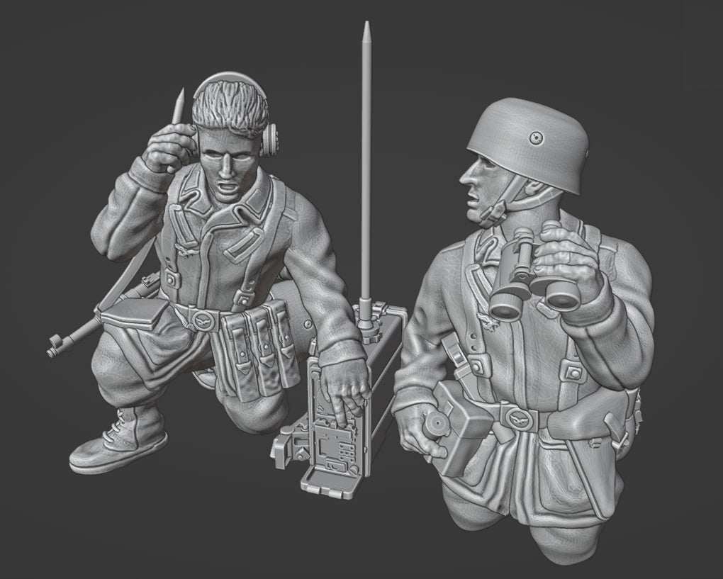 28mm WW2 German Fallschirmjager Radio Operators