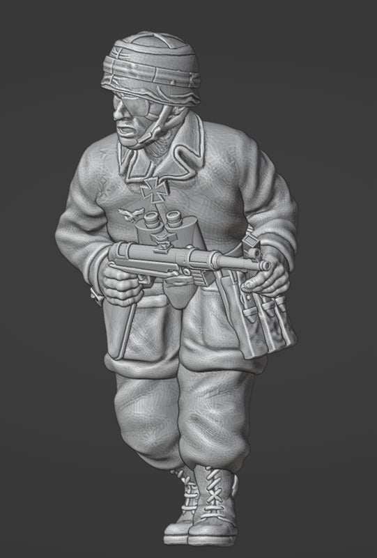 28mm German paratrooper officer SMG MP40