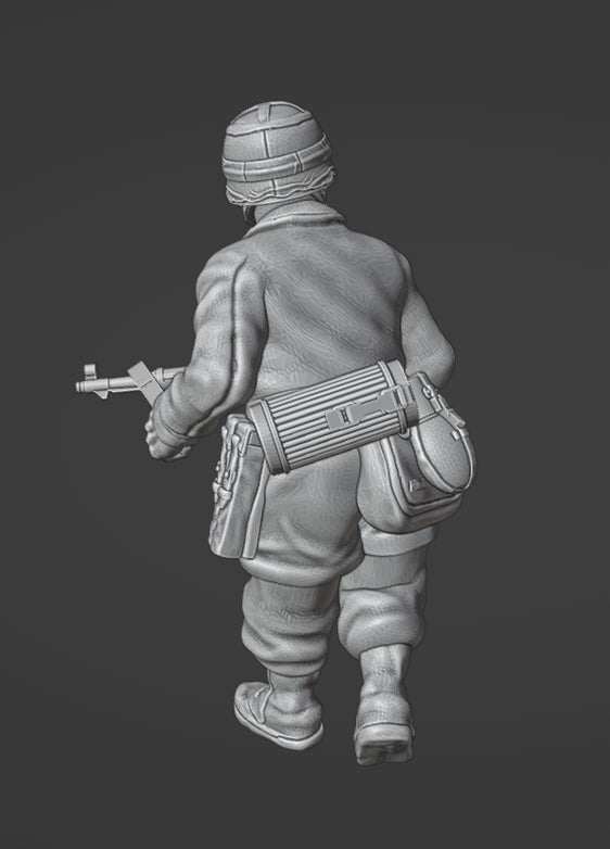 28mm German paratrooper officer SMG MP40