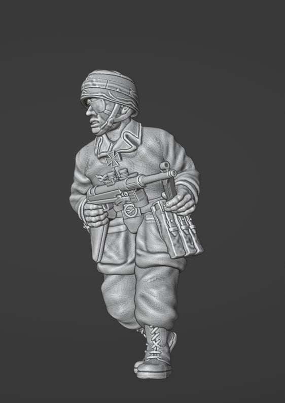 28mm German paratrooper officer SMG MP40