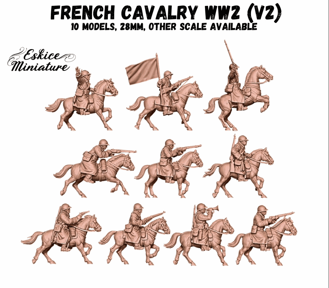 28mm WW2 French Cavalry