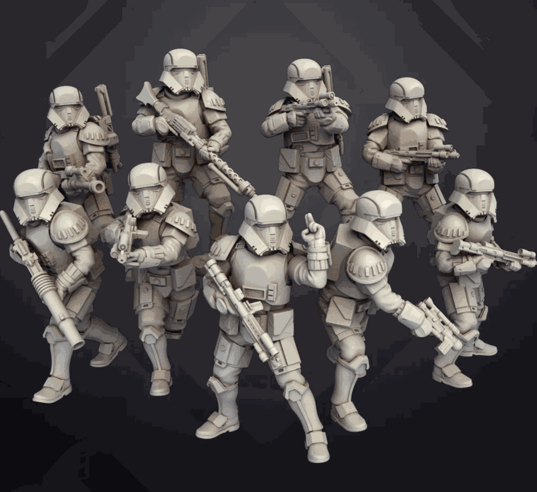 32mm Authority Frontier Troopers Resin Printed Miniatures Set – Special ...