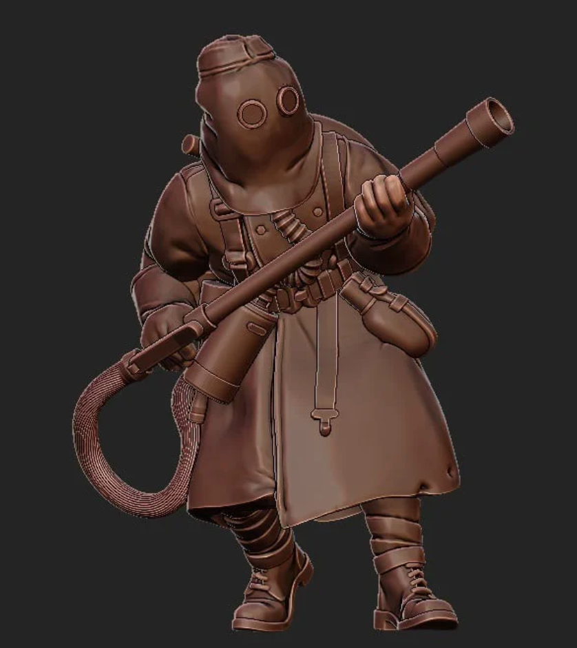 28mm WW1  German Light Flamerthrower