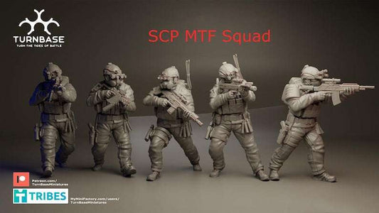 28mm Modern SCP MTF Special Forces Operators resin miniatures set of 5 unpainted wargaming figures