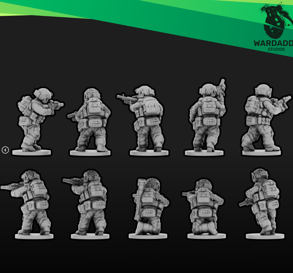 15mm Modern NATO Infantry Support Squad 1