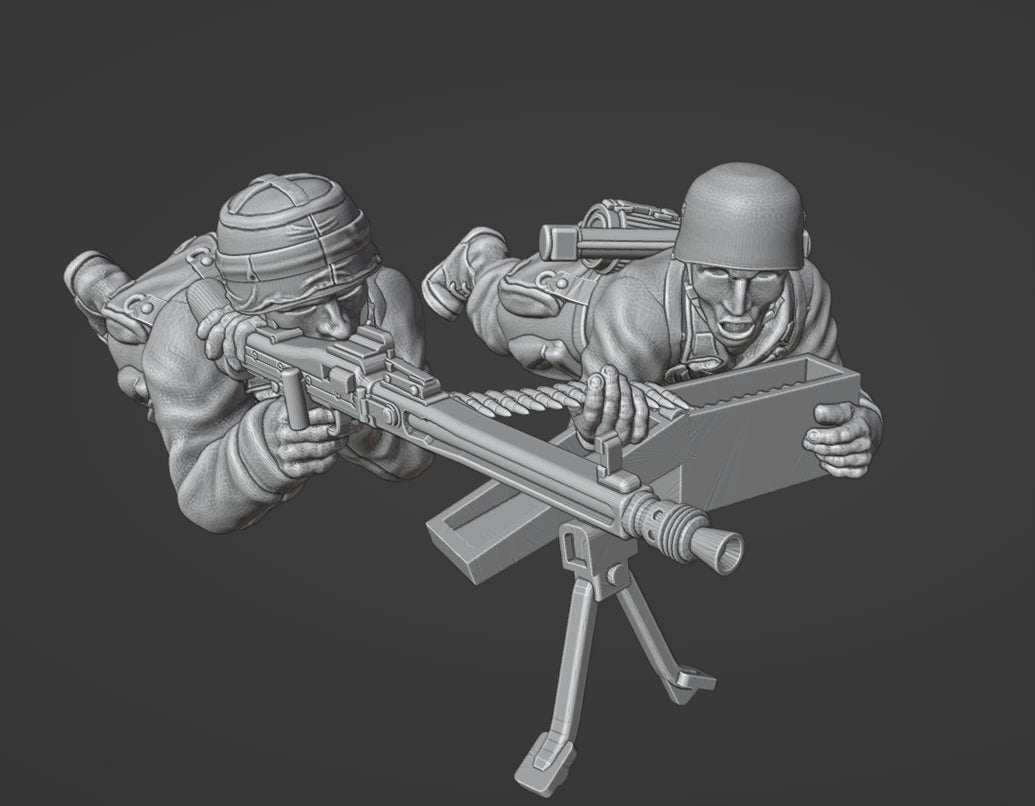 28mm German Fallschirmjager LMG 42 Team 3