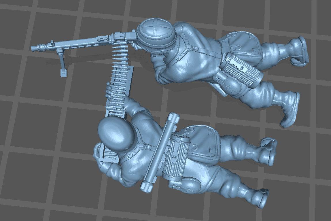 28mm German Fallschirmjager LMG 42 Team 3