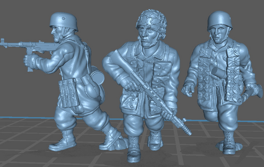 28mm WW2 German Fallschirmjager mixed weapons Team 1