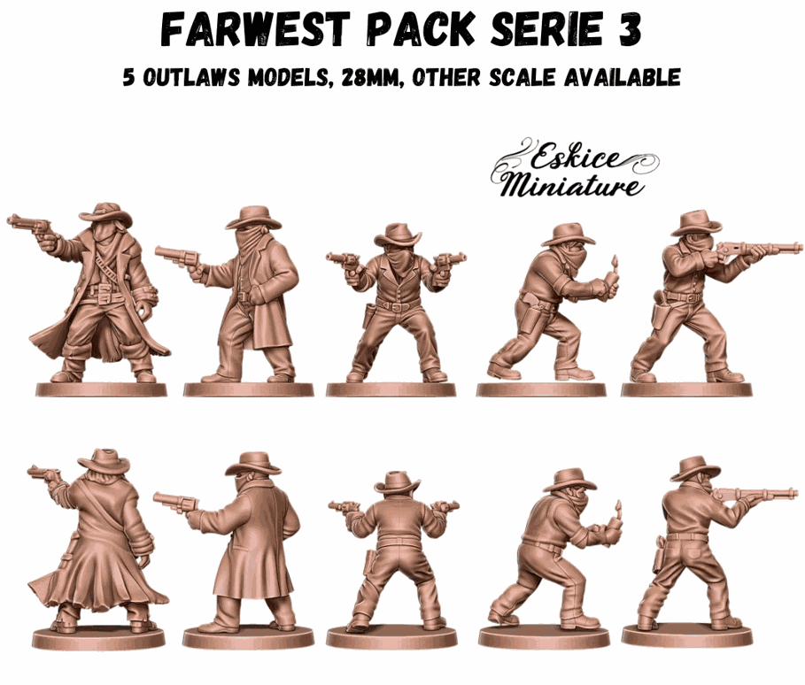 28mm Wild West Outlaws