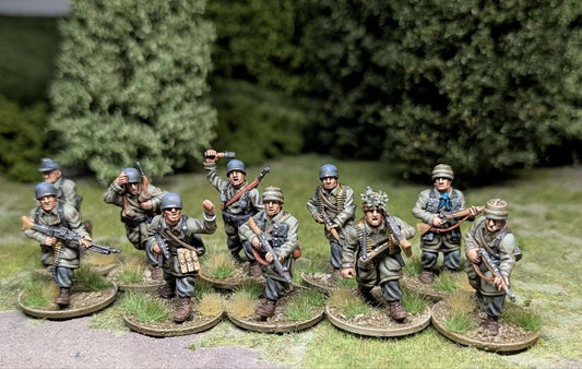 28mm WW2 German Fallschirmjager complete squad miniatures for Bolt Action games