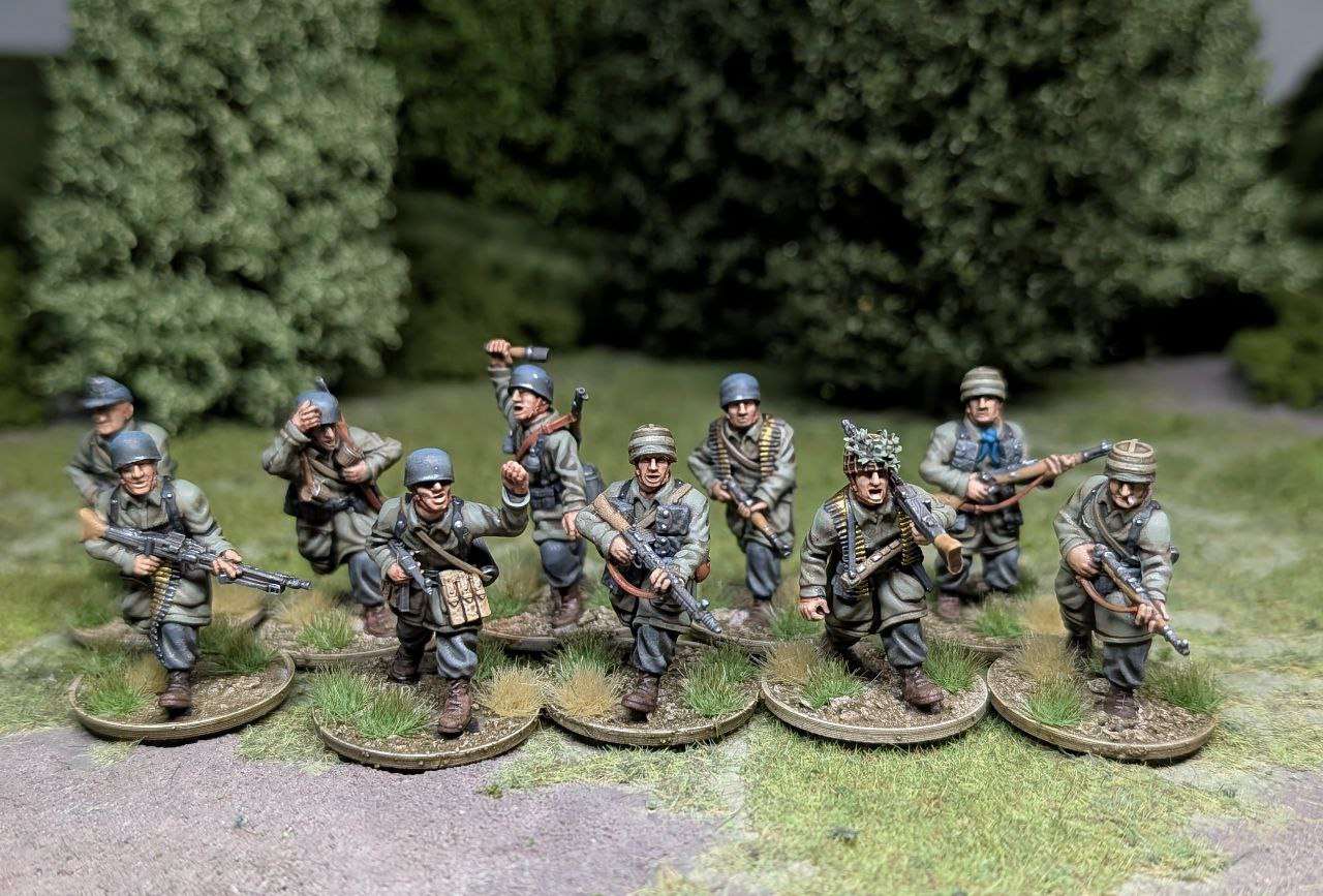28mm WW2 German Fallschirmjager Complete Squad