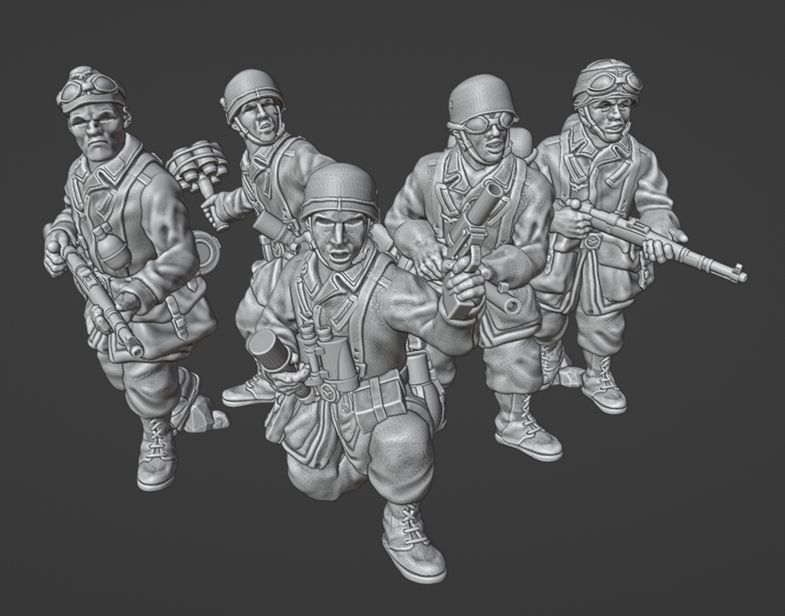 28mm WW2 German Fallschirmpionniere group 2