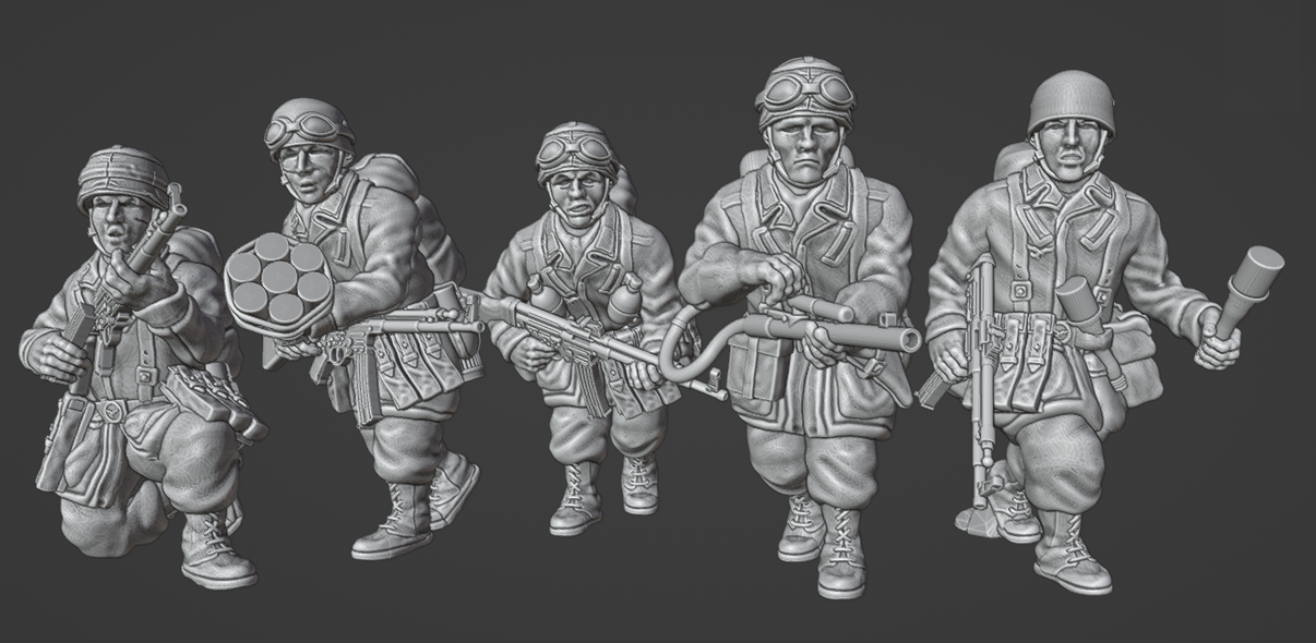 28mm WW2 German Fallschirmpionniere group 1