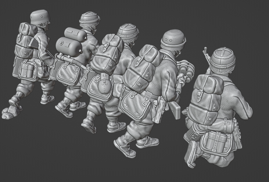 28mm WW2 German Fallschirmpionniere group 1