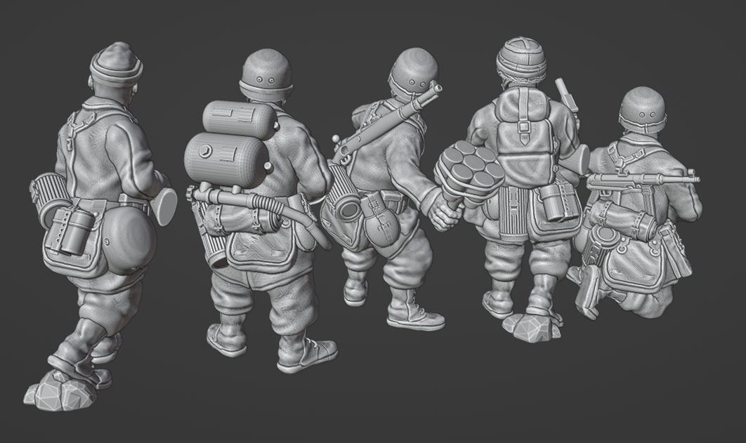 28mm WW2 German Fallschirmpionniere group 2