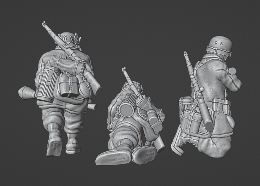 28mm WW2 German Fallschirmjager Panzerfaust team 2