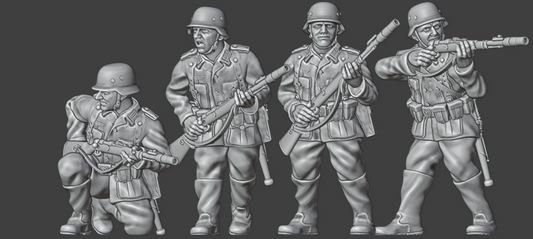 28mm WW2 German Infantry Rifle Grenade Team