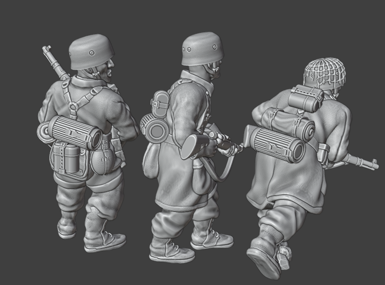 28mm WW2 German Fallschirmjager Rifle Team 4