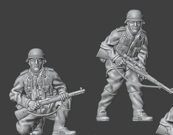 28mm WW2 German Infantry Sniper Team 3