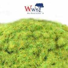 WWScenics 1mm Spring Static Grass fine fiber for miniature terrain and model scenery in bright spring green tones