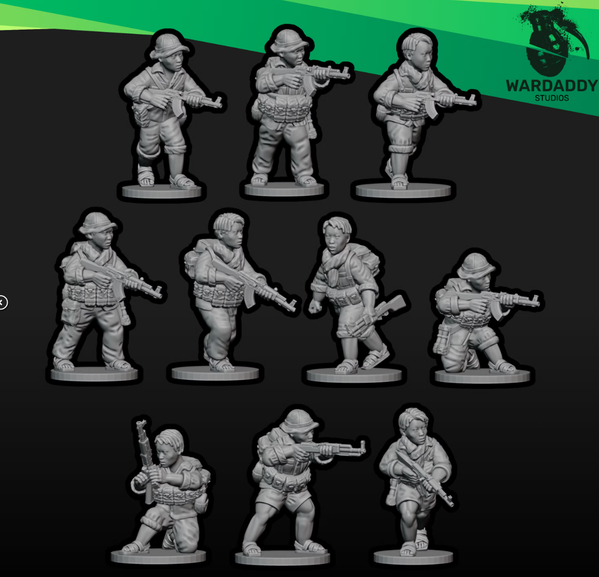 15mm Modern VietCong Rifle Squad A