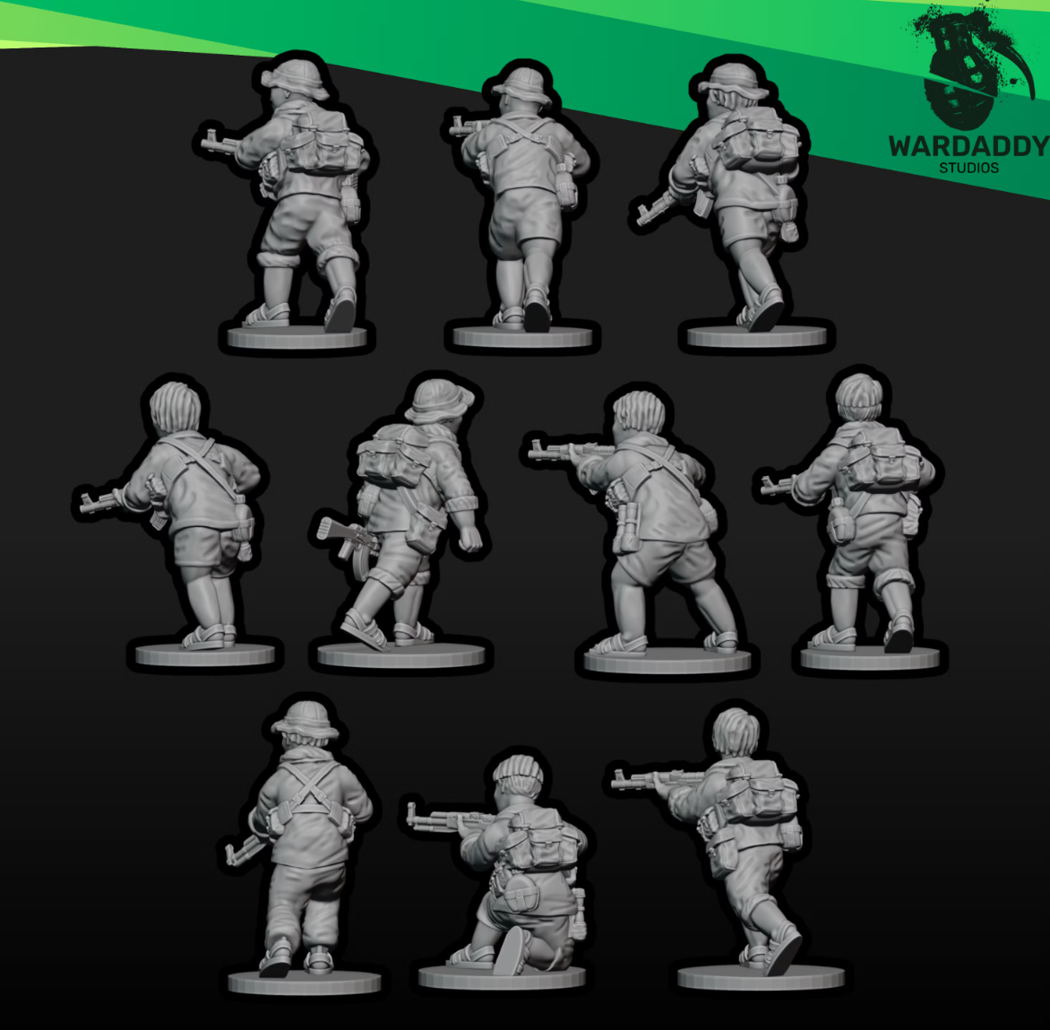15mm Modern VietCong Rifle Squad B