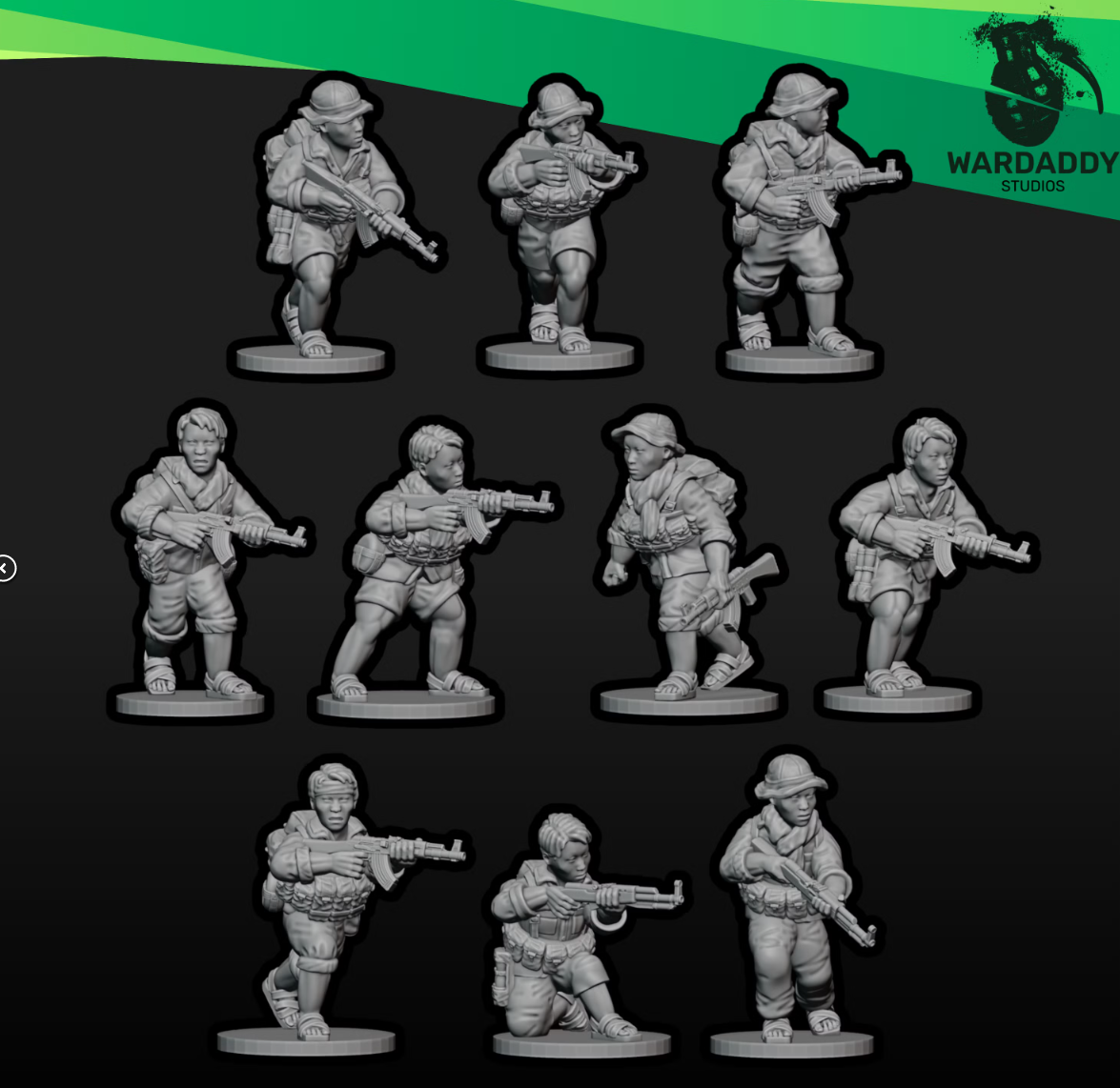 15mm Modern VietCong Rifle Squad B