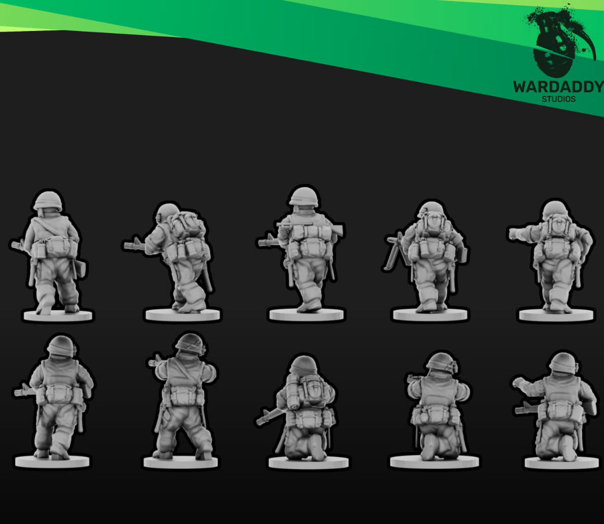 15mm Modern US Army Vietnam Squad A