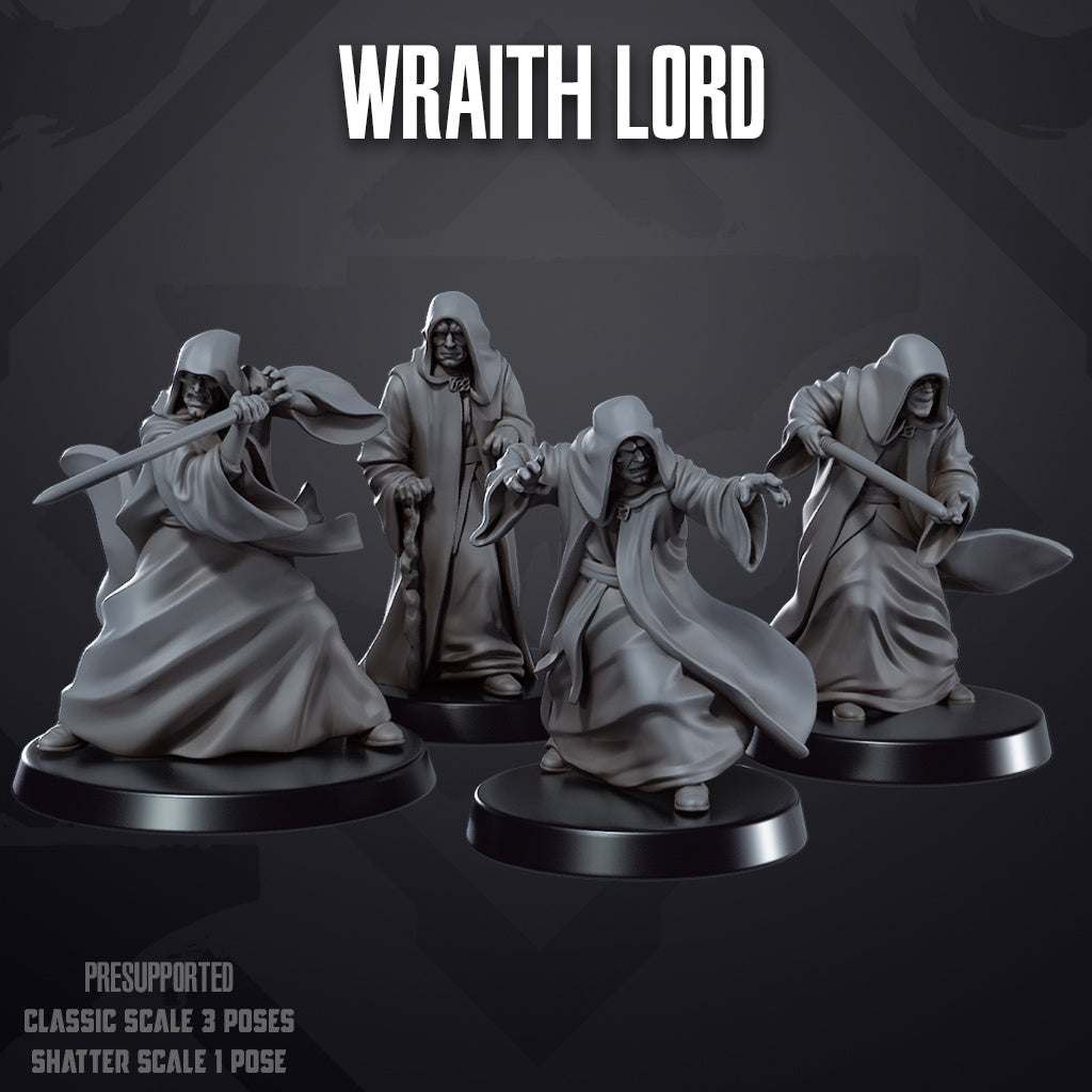 32mm Wraith Lord Miniatures Set - Resin Printed, Unpainted Models ...