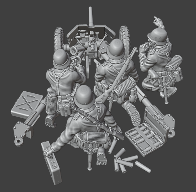 28mm WW2 German Infantry 75 IG 18