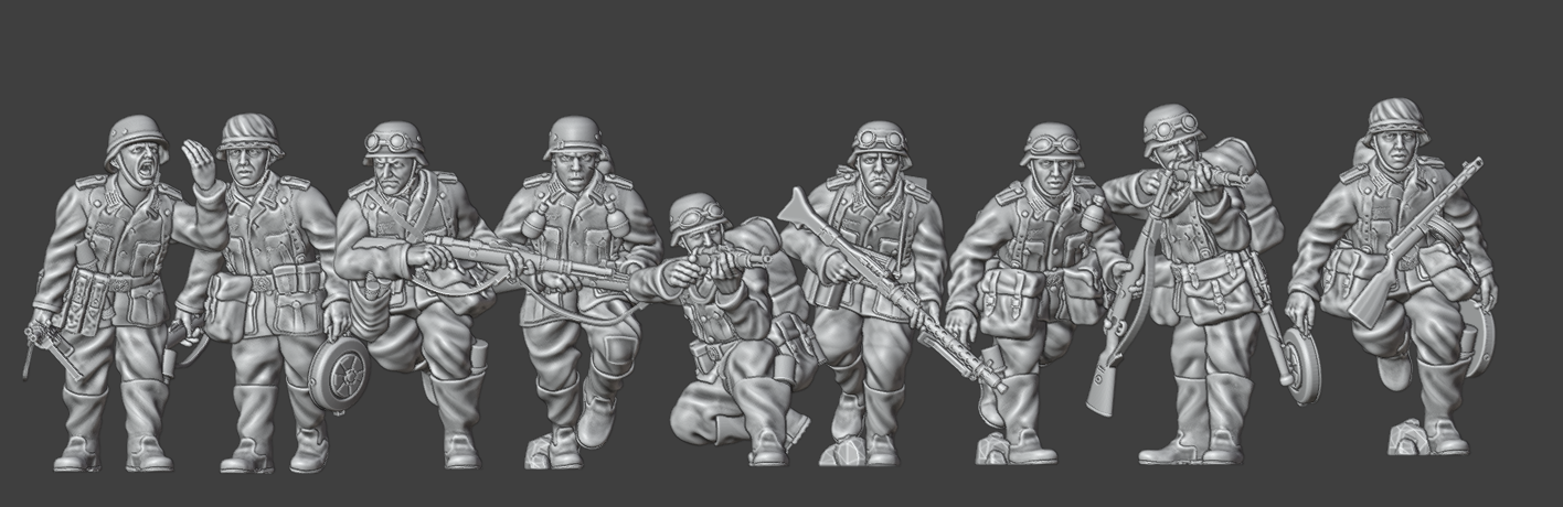 28mm WW2 German Infantry PIONNIERE Squad 2