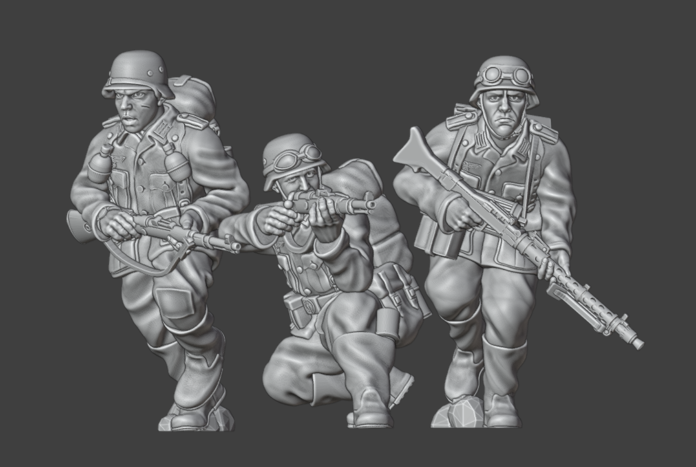 28mm WW2 German Infantry PIONNIERE Squad 2