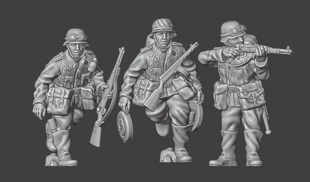 28mm WW2 German Infantry PIONNIERE Squad 2