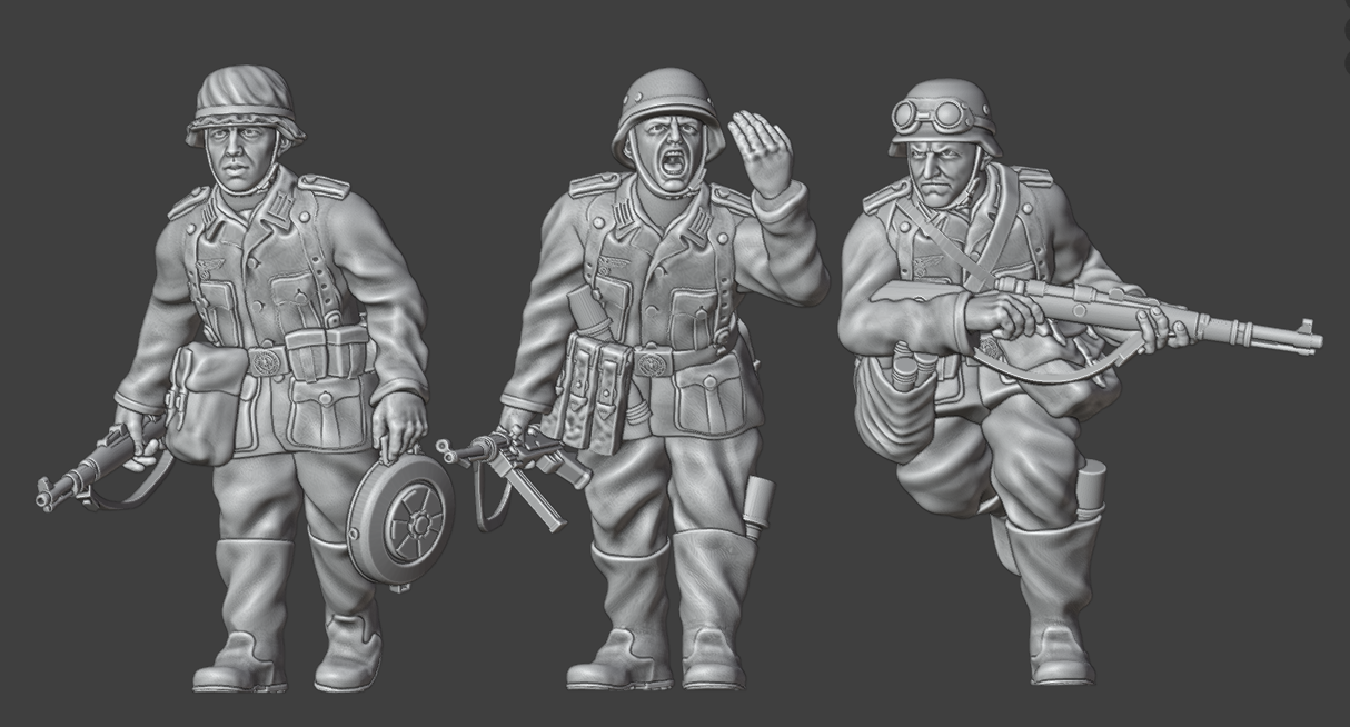 28mm WW2 German Infantry PIONNIERE Squad 2