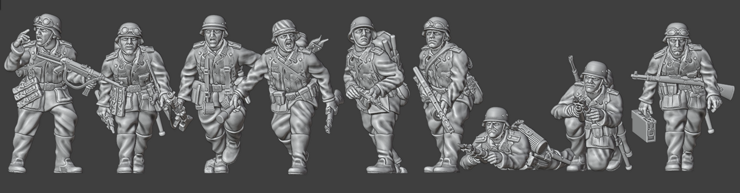 28mm WW2 German Infantry PIONNIERE Squad 3
