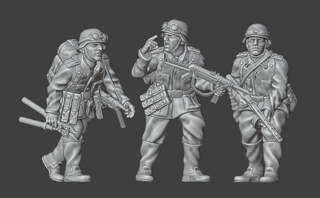 28mm WW2 German Infantry PIONNIERE Squad 3