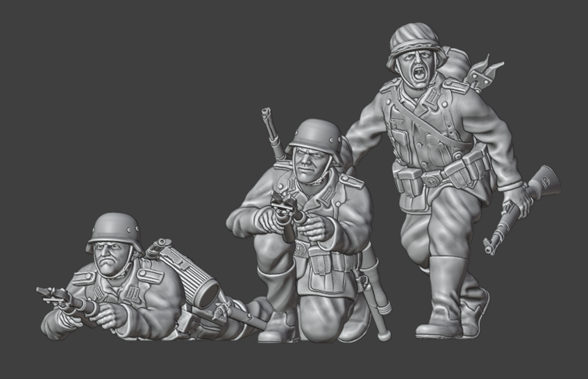 28mm WW2 German Infantry PIONNIERE Squad 3