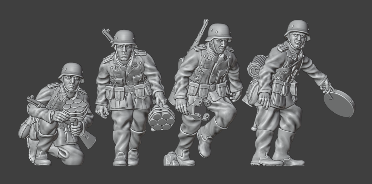 28mm WW2 German Infantry Tank Hunter Team