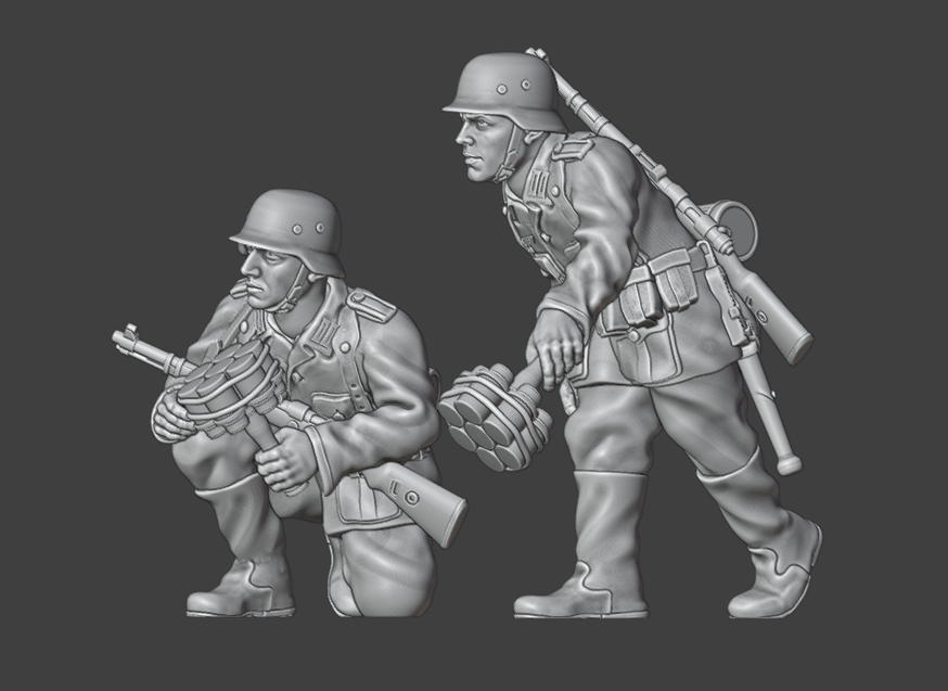 28mm WW2 German Infantry Tank Hunter Team