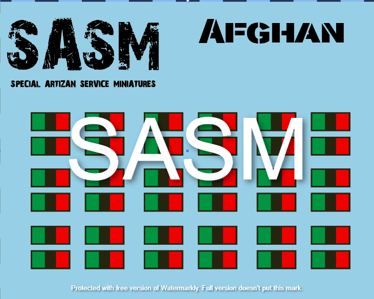 28mm Afghan Decals