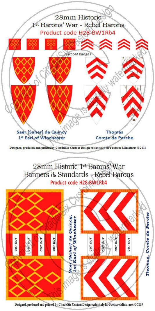 Saer de Quincy & Thomas, Comte de Perche, Banners + Decals