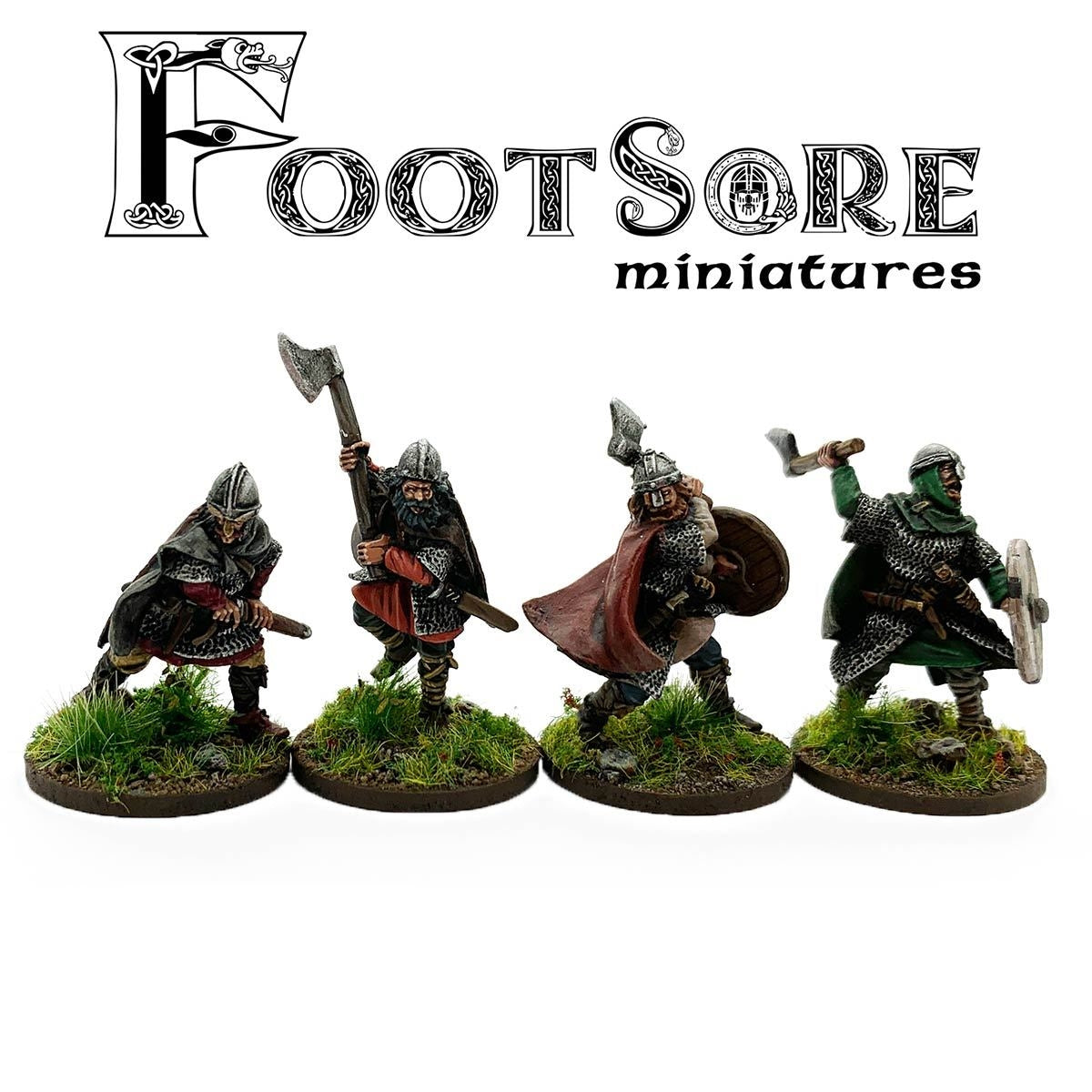 Footsore Miniatures Late Saxon Huscarls with hand weapons