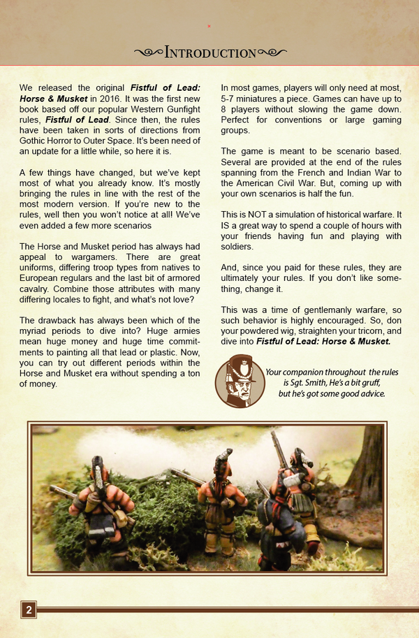 Fistfull of Lead Horse and Musket 2nd Edition Rules