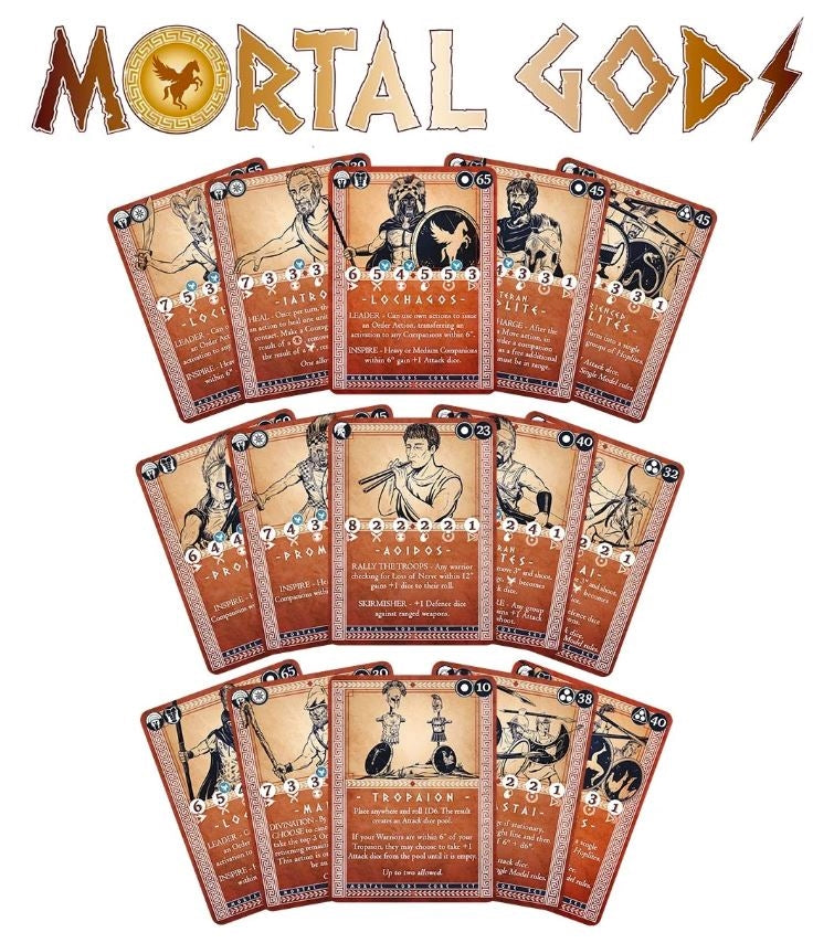 Mortal Gods Ancient Greek Roster Card Set